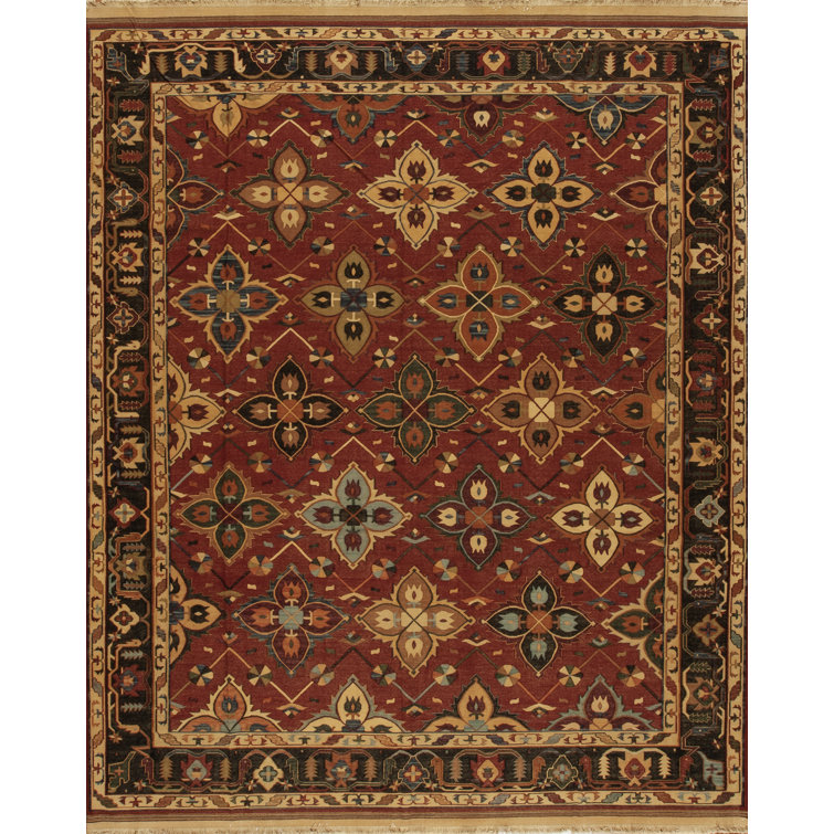 Samad Rugs Discovery Flatweave Wool Oriental Area Rug in Brown/Black